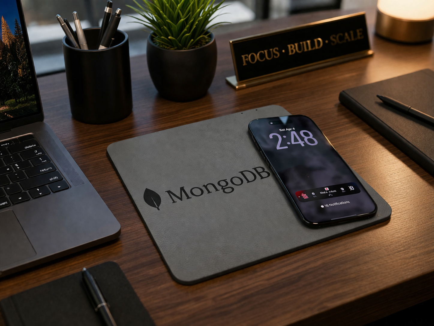 Phone Charging Mat Grey/Black