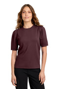 Mercer+Mettle Women’s Short Sleeve Lite Spacer Top Dark Raisin