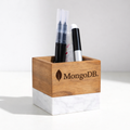 Marble & Wood Pen & Pencil Holder