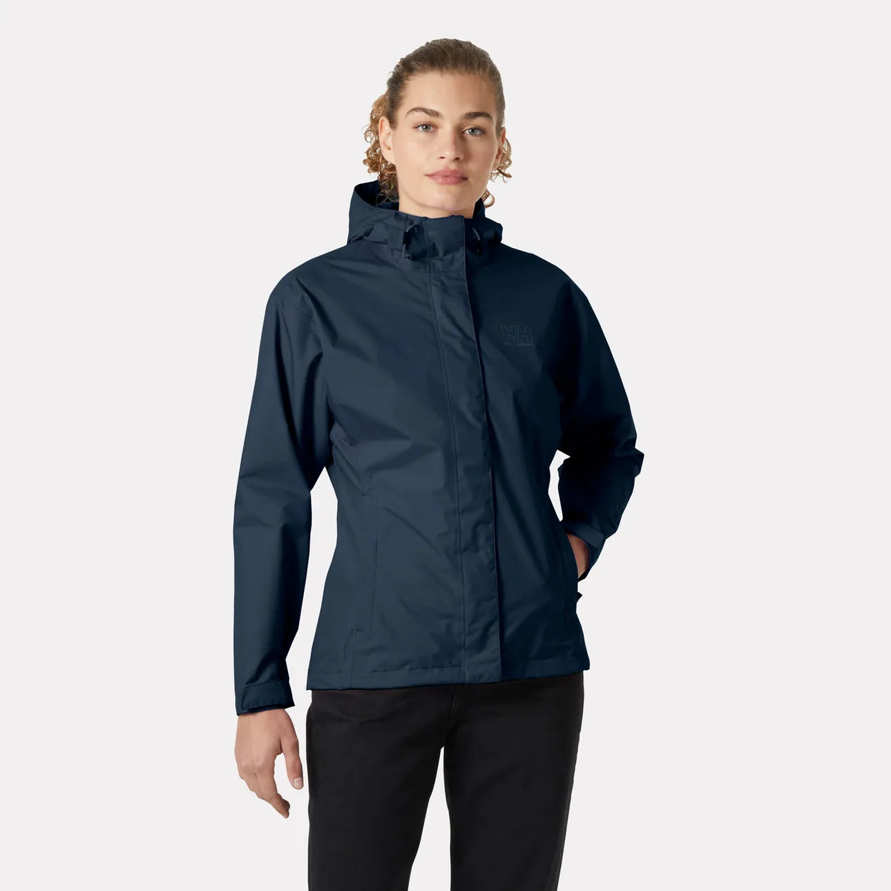Women’s Helly Hansen Seven J Waterproof Jacket | Custom MongoDB Embroidered Navy