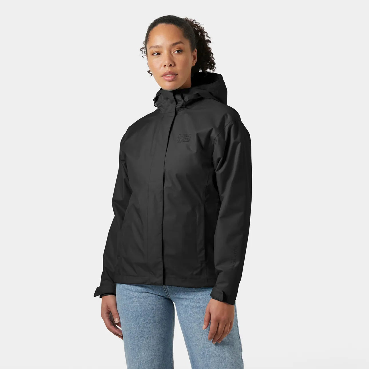 Women’s Helly Hansen Seven J Waterproof Jacket | Custom MongoDB Embroidered Black