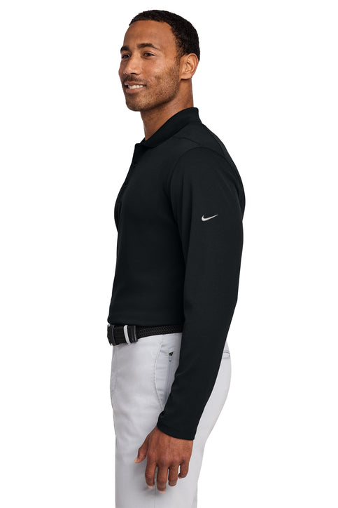 Nike Dri-FIT Micro Pique 2.0 Long Sleeve Polo Black