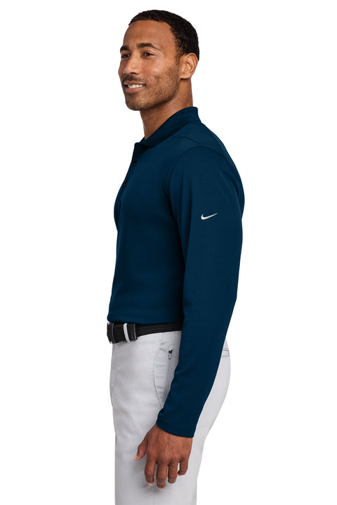 Nike Dri-FIT Micro Pique 2.0 Long Sleeve Polo Navy