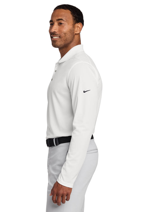Nike Dri-FIT Micro Pique 2.0 Long Sleeve Polo White