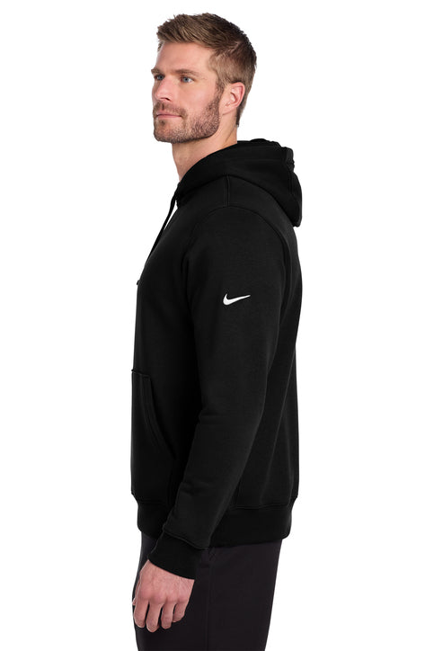 Nike Club Fleece Sleeve Swoosh Pullover Hoodie Black