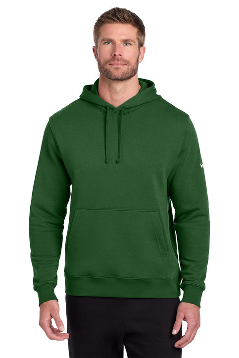 Nike Club Fleece Sleeve Swoosh Pullover Hoodie Gorge Green