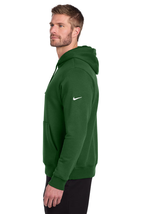 Nike Club Fleece Sleeve Swoosh Pullover Hoodie Gorge Green