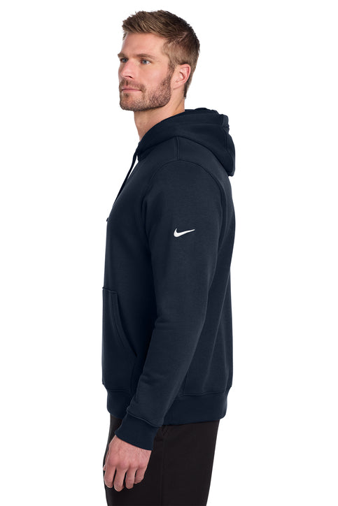Nike Club Fleece Sleeve Swoosh Pullover Hoodie Midnight Navy