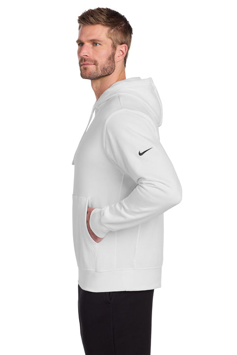 Nike Club Fleece Sleeve Swoosh Pullover Hoodie White