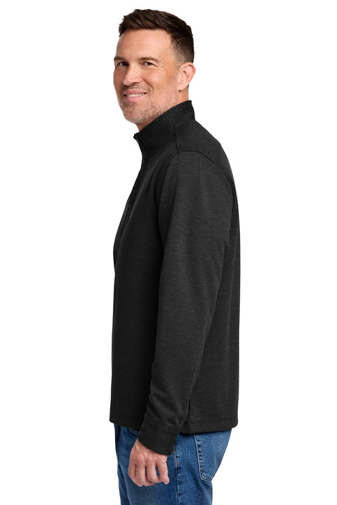 Brooks Brothers® Mid-Layer Stretch 1/2-Button Black Heather