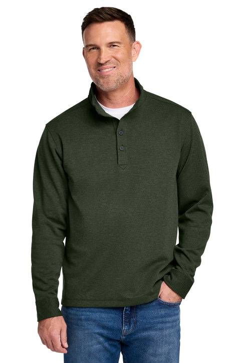 Brooks Brothers® Mid-Layer Stretch 1/2-Button Pine Heather