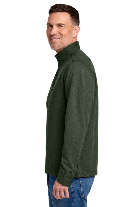 Brooks Brothers® Mid-Layer Stretch 1/2-Button Pine Heather
