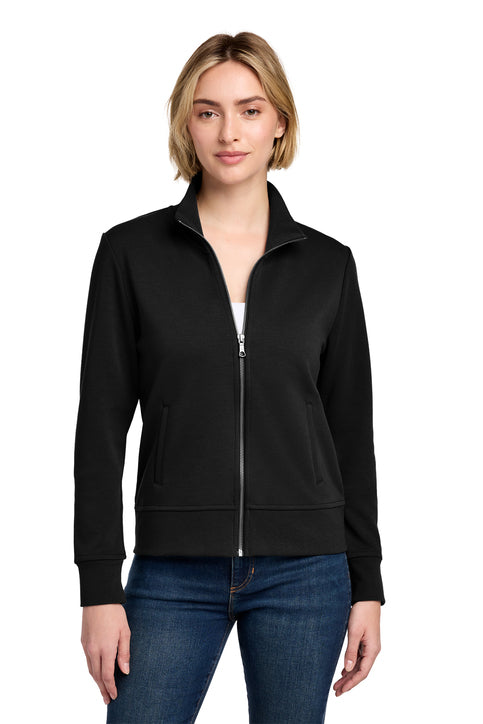 Brooks Brothers® Women’s Double-Knit Full-Zip Deep Black