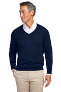 Brooks Brothers® Washable Merino V-Neck Sweater Navy Blazer