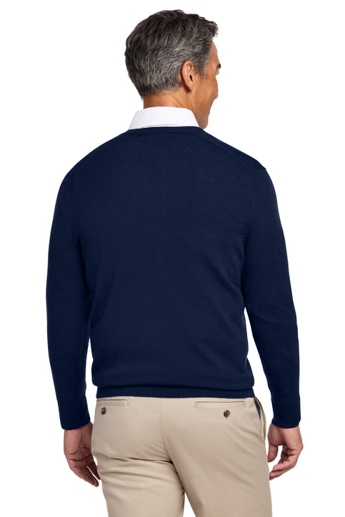 Brooks Brothers® Washable Merino V-Neck Sweater Navy Blazer