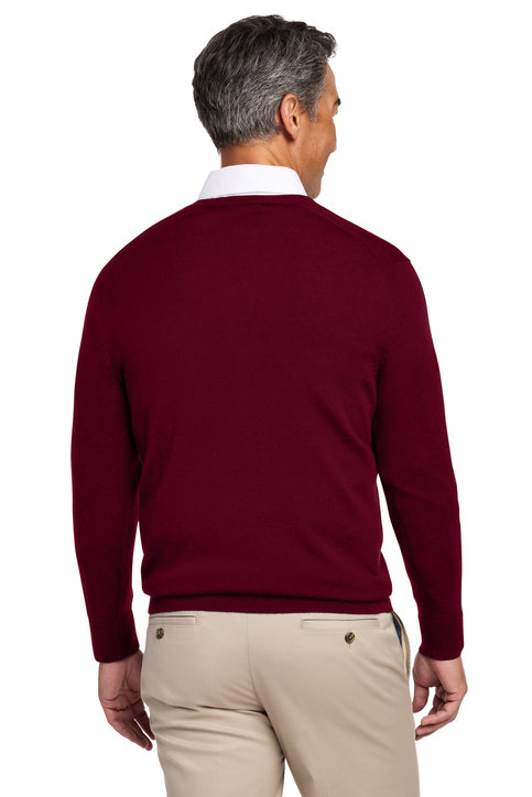 Brooks Brothers® Washable Merino V-Neck Sweater Vintage Port