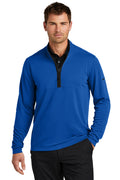 Nike Textured 1/2-Zip Cover-Up Gym Blue