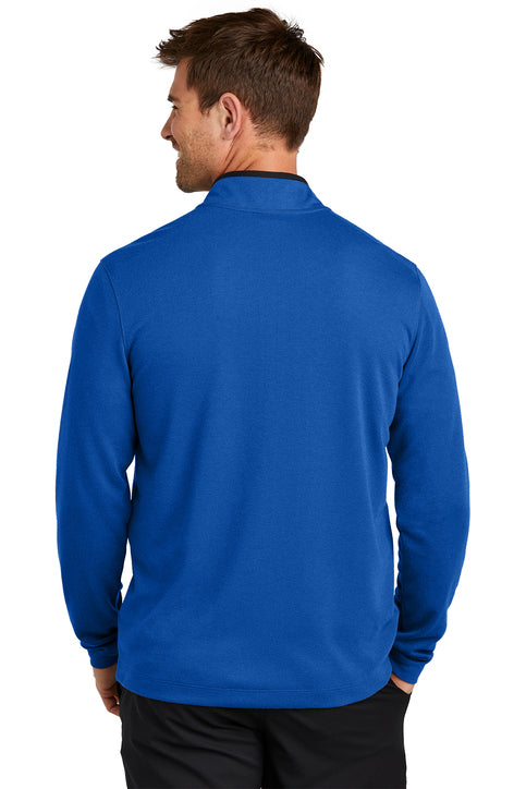Nike Textured 1/2-Zip Cover-Up Gym Blue