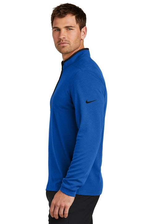 Nike Textured 1/2-Zip Cover-Up Gym Blue