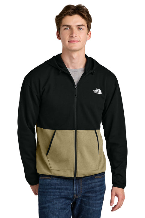 The North Face® Double-Knit Full-Zip Hoodie Khaki Stone/TNF Black
