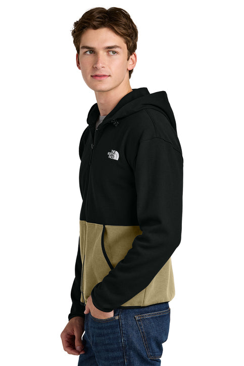 The North Face® Double-Knit Full-Zip Hoodie Khaki Stone/TNF Black