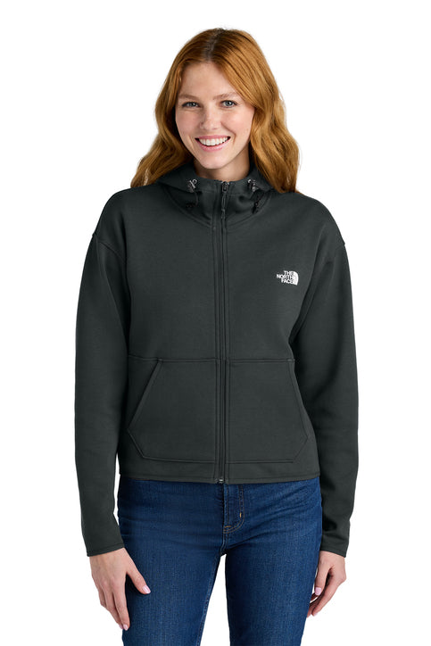 The North Face® Women's Double-Knit Full-Zip Hoodie Asphalt Grey