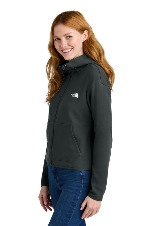 The North Face® Women's Double-Knit Full-Zip Hoodie Asphalt Grey