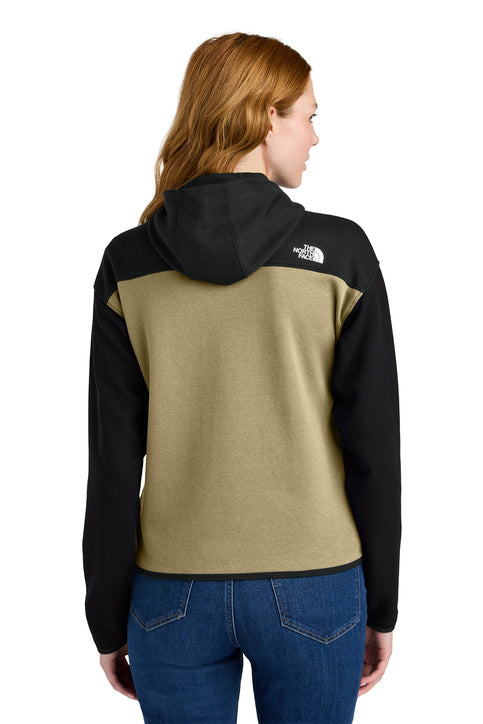 The North Face® Women's Double-Knit Full-Zip Hoodie Khaki Stone/TNF Black