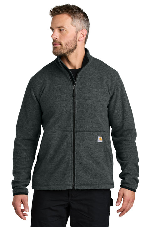 Carhartt® Textured Full-Zip Fleece Jacket Carbon Heather