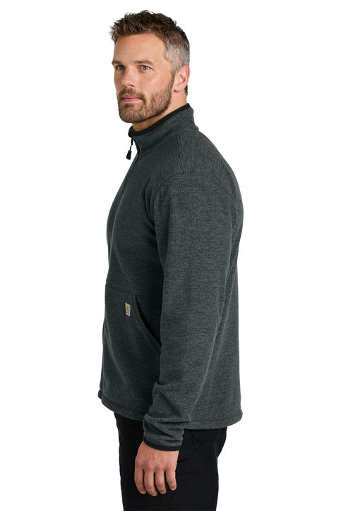 Carhartt® Textured Full-Zip Fleece Jacket Carbon Heather