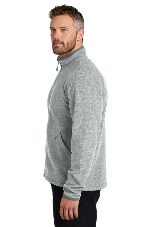 Carhartt® Textured Full-Zip Fleece Jacket Heather Grey