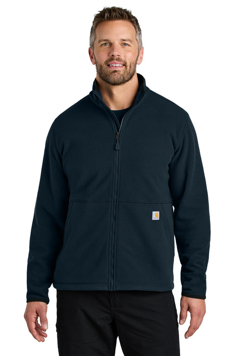 Carhartt® Textured Full-Zip Fleece Jacket Navy
