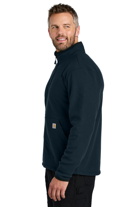 Carhartt® Textured Full-Zip Fleece Jacket Navy