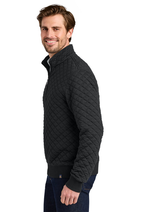 Brooks Brothers® Diamond Quilt 1/4-Zip Deep Black