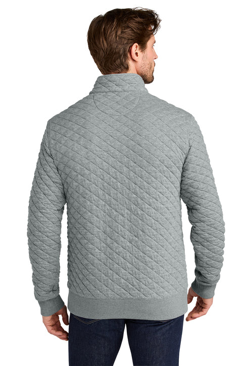 Brooks Brothers® Diamond Quilt 1/4-Zip Light Shadow Grey Heather