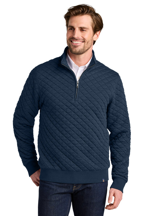 Brooks Brothers® Diamond Quilt 1/4-Zip Navy Blazer