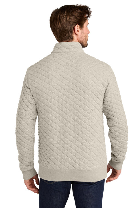 Brooks Brothers® Diamond Quilt 1/4-Zip Oatmeal Heather