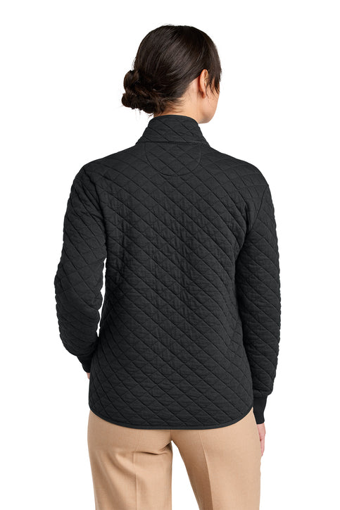 Brooks Brothers® Women’s Diamond Quilt Full-Zip Deep Black