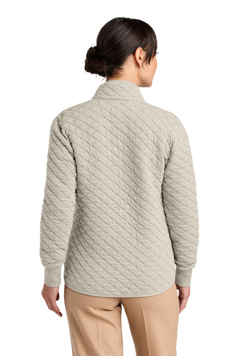 Brooks Brothers® Women’s Diamond Quilt Full-Zip Oatmeal Heather