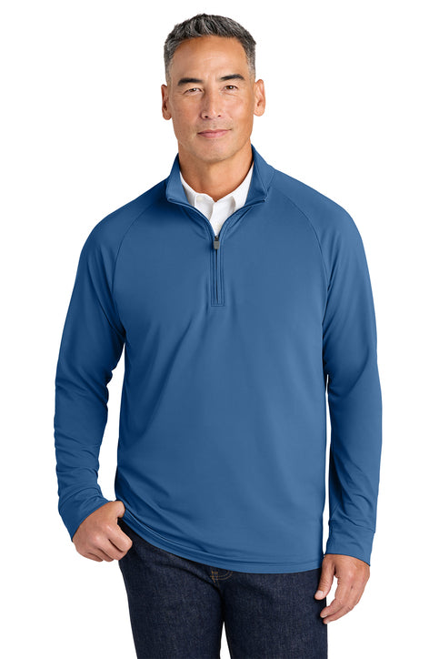 Brooks Brothers® Luxe Performance 1/4-Zip Charter Blue