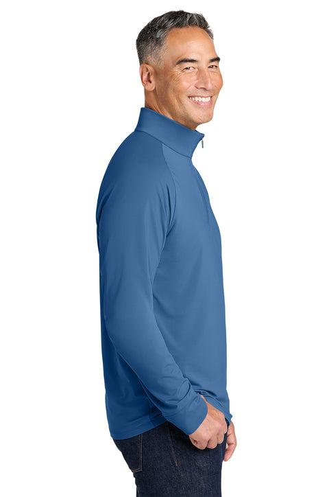 Brooks Brothers® Luxe Performance 1/4-Zip Charter Blue