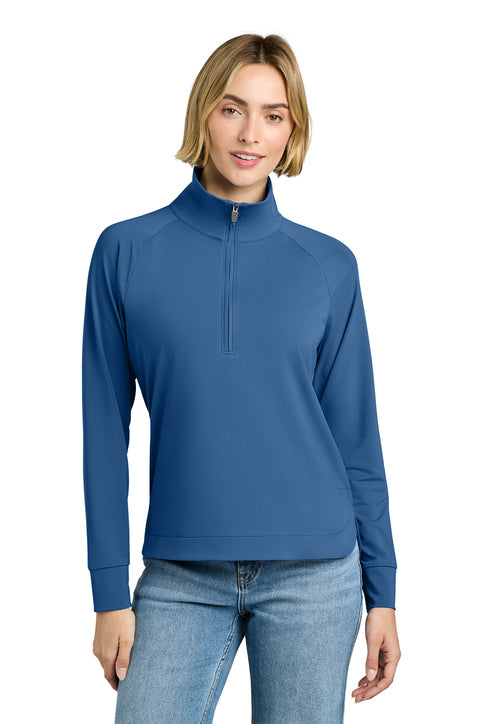 Brooks Brothers® Women’s Luxe Performance 1/4-Zip Charter Blue