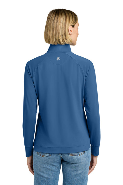 Brooks Brothers® Women’s Luxe Performance 1/4-Zip Charter Blue