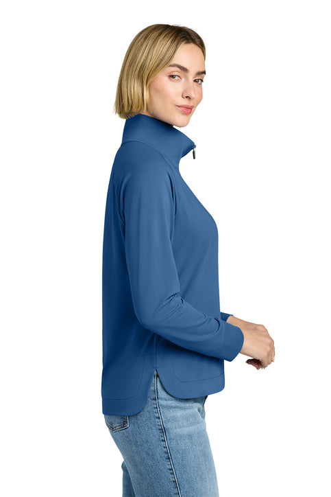 Brooks Brothers® Women’s Luxe Performance 1/4-Zip Charter Blue