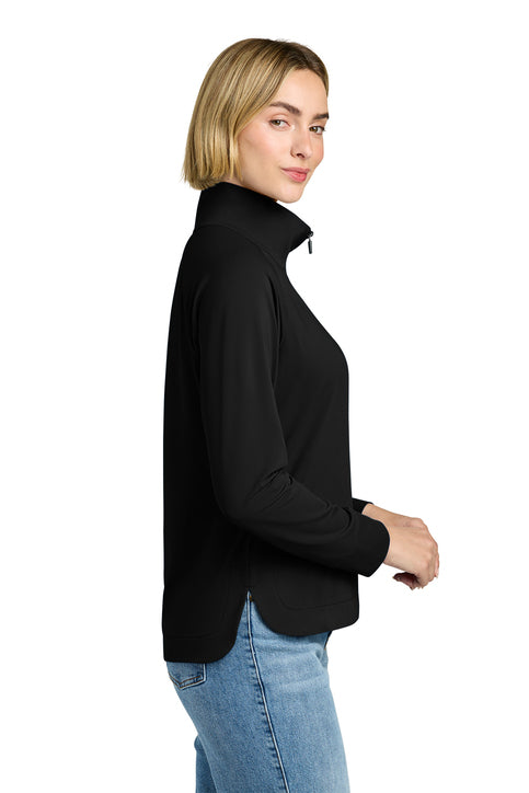 Brooks Brothers® Women’s Luxe Performance 1/4-Zip Deep Black