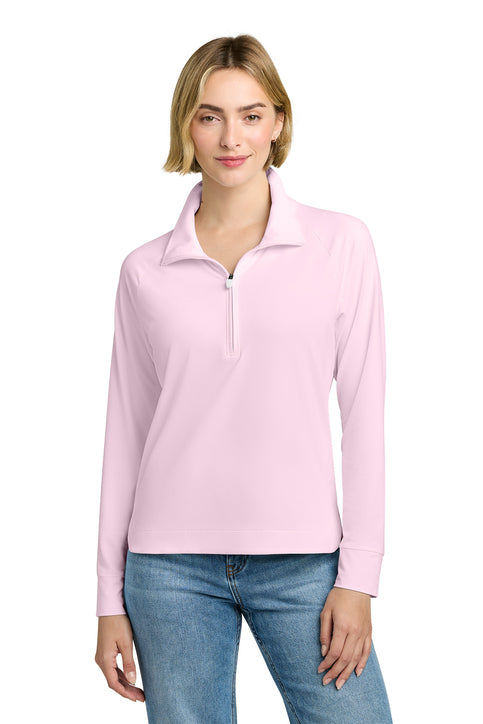 Brooks Brothers® Women’s Luxe Performance 1/4-Zip Pearl Pink