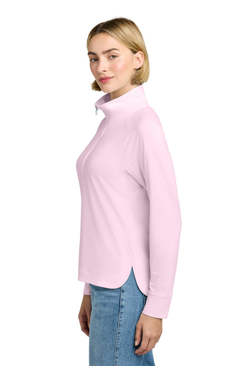 Brooks Brothers® Women’s Luxe Performance 1/4-Zip Pearl Pink
