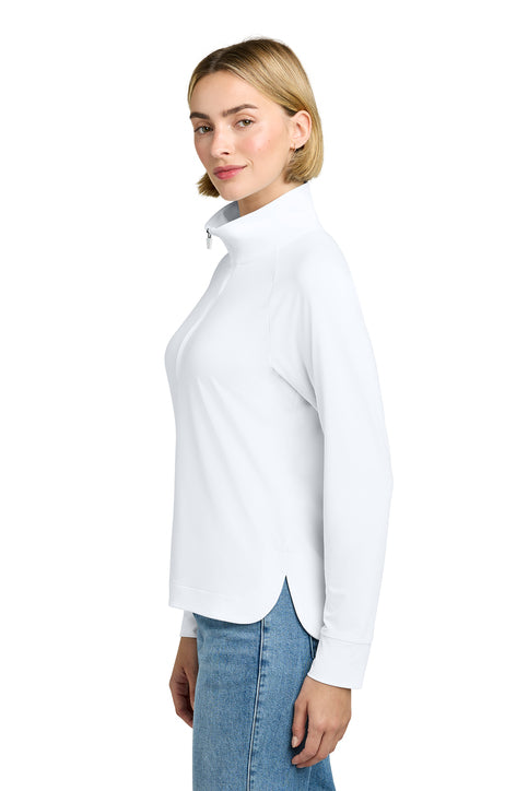 Brooks Brothers® Women’s Luxe Performance 1/4-Zip White