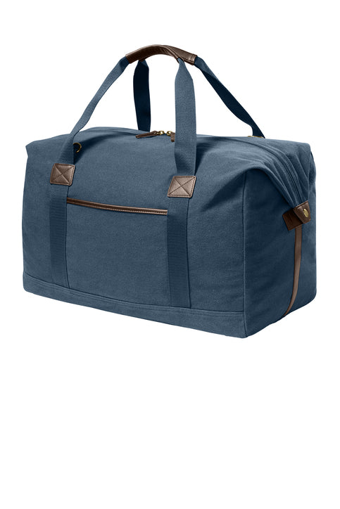 Washed Canvas Duffel River Blue Navy