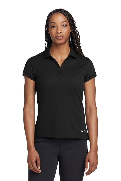 Nike Women's Dri-FIT Solid Icon Pique Modern Fit Polo Black